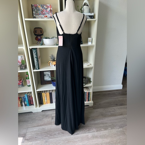 Birdy Grey Ash Crepe Bridesmaid Dress in Black Size Medium - Picture 6 of 13